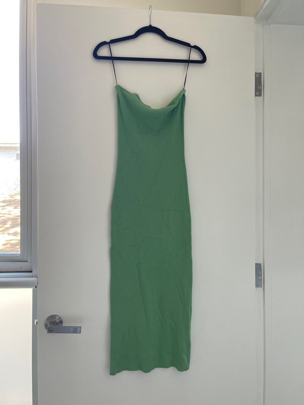H&M Green Maxi Slip Dress with Spaghetti Straps
